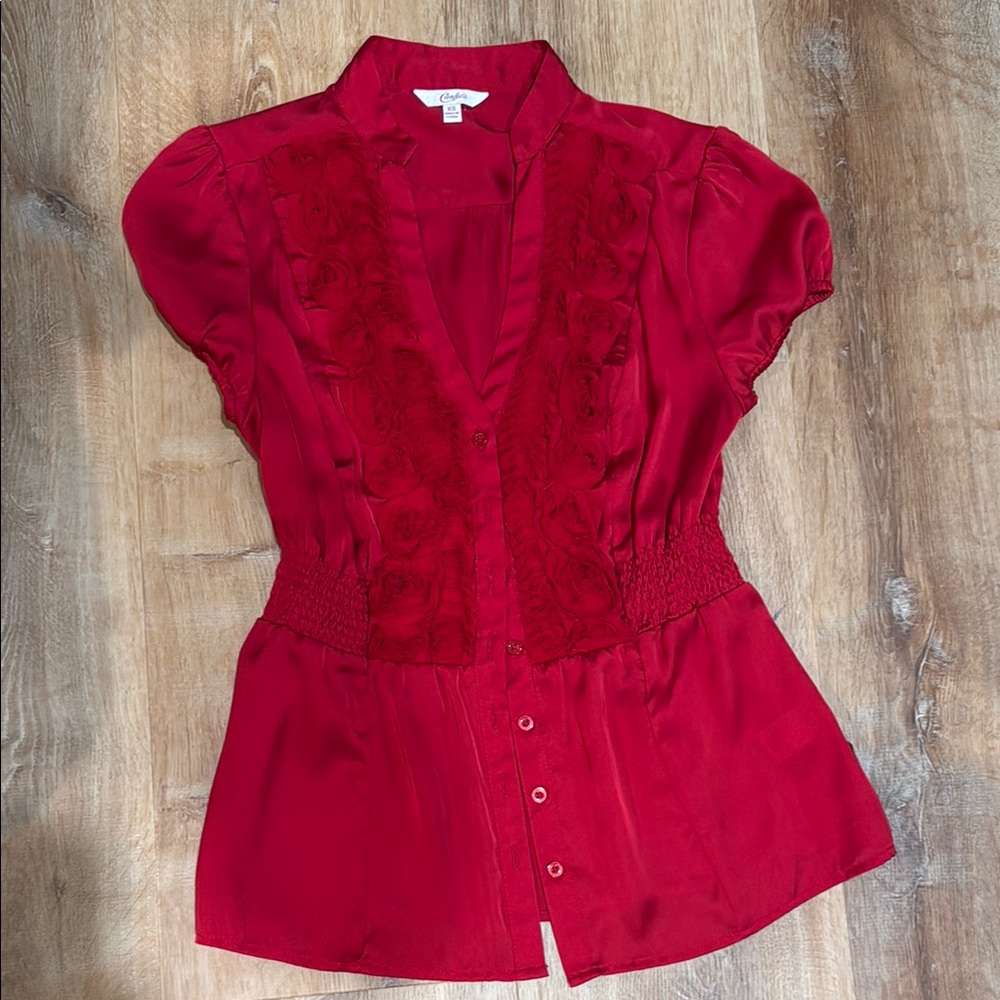 Elegant Red Women's Top